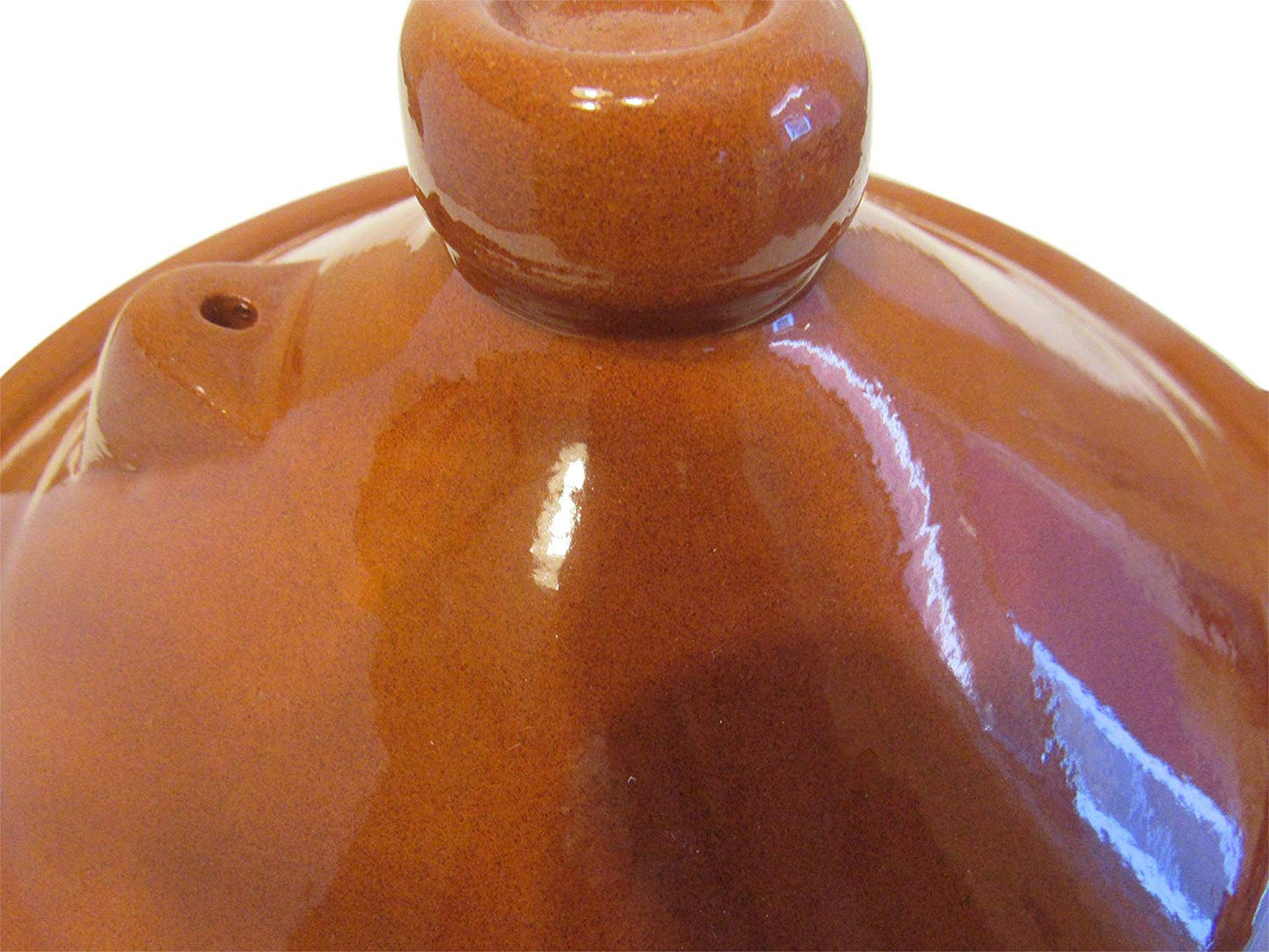 Handmade Authentic Moroccan Berber Ceramic Cooking and Serving Tagine, Large 12" D x 9 1/2"H - Marrakesh Gardens