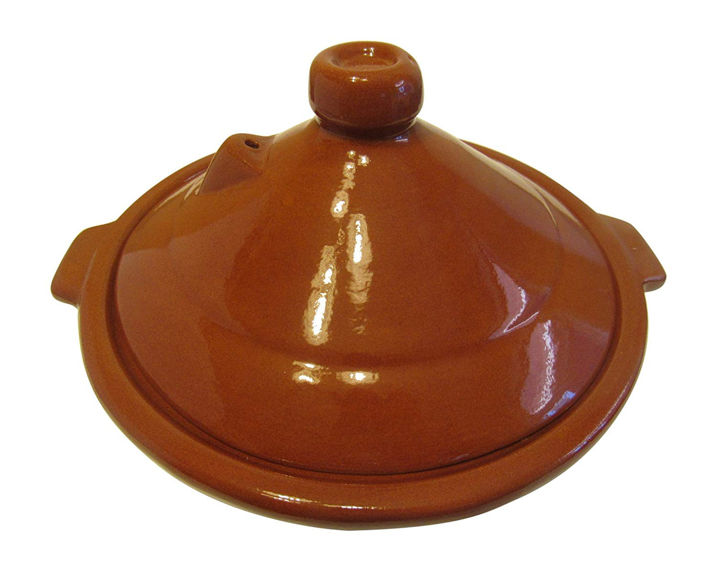 Handmade Authentic Moroccan Berber Ceramic Cooking and Serving Tagine, Lead Free, Medium 10" Diameter x 9 "H - Marrakesh Gardens