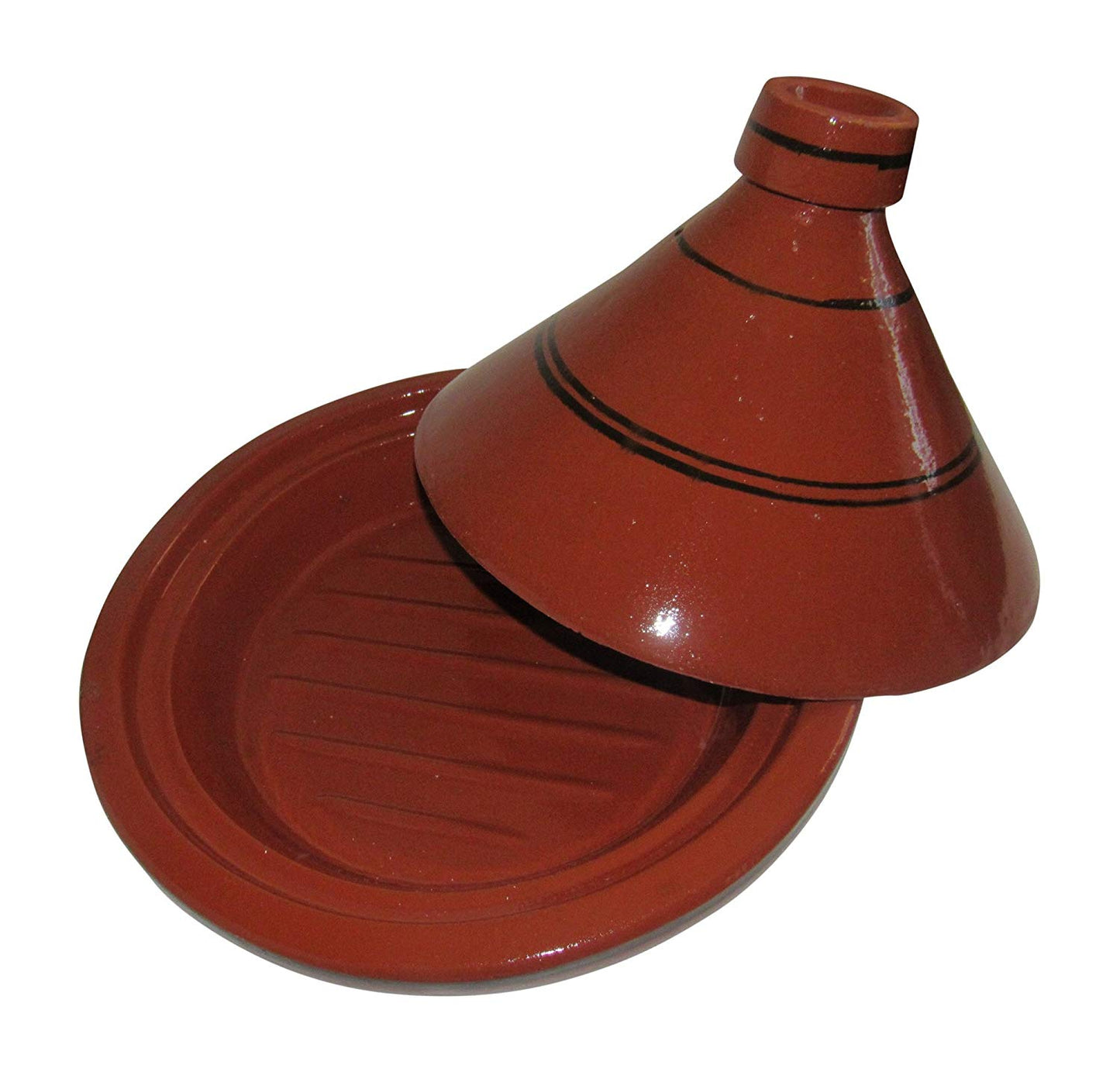 Handmade Authentic Moroccan Ceramic Cooking and Serving Tagine, Large 14" Diameter x 11"H - Marrakesh Gardens