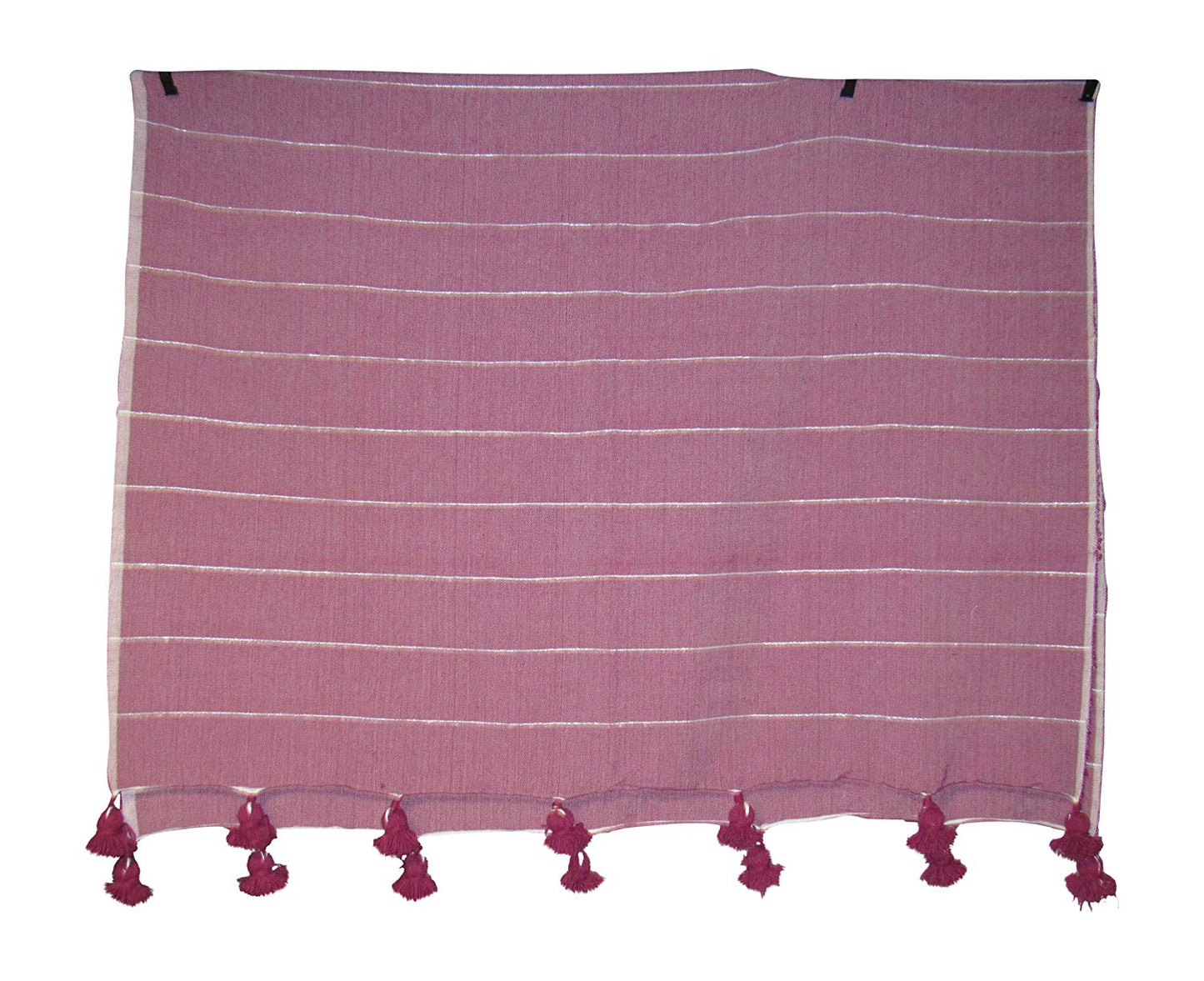 Handcraft Collection Handspun Moroccan Pom Pom Throw Blanket 100% Berber Wool. - Marrakesh Gardens