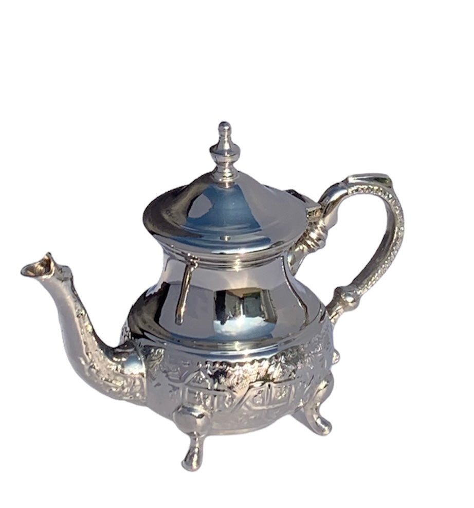 Imported Handmade Moroccan Teapot with Built In Tea Infuser Filter, Bring Home a Beautifully Functional Near East Tradition, 16 OZ. - Marrakesh Gardens
