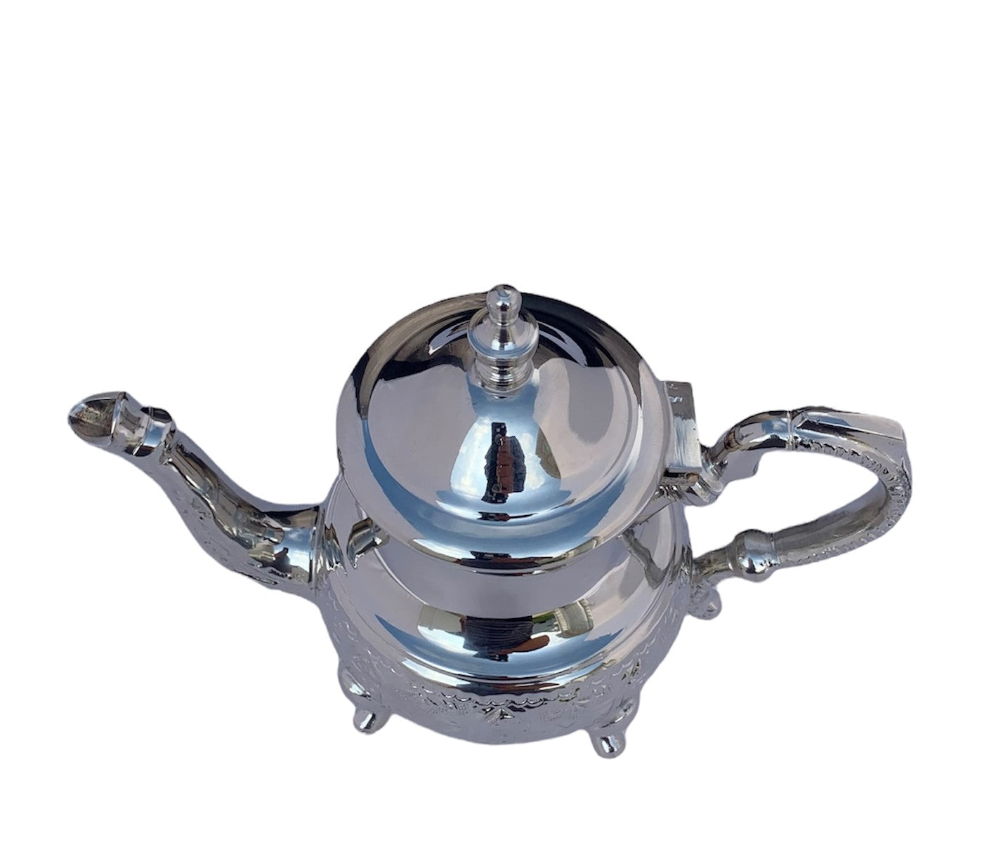 Imported Handmade Moroccan Teapot with Built In Tea Infuser Filter, Bring Home a Beautifully Functional Near East Tradition, 16 OZ. - Marrakesh Gardens