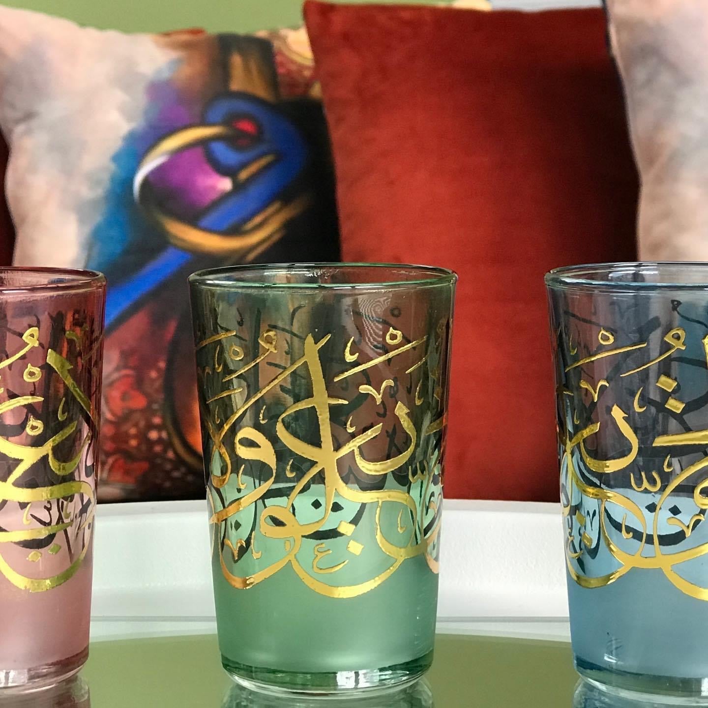 Arabesque Moroccan Tea Glasses, Moroccan Drinking Glasses – Pack Of 6 – Unique and Stylish – Handmade Traditional Glass Set – For Tea, Coffee, Juice, Water, Etc. - Marrakesh Gardens