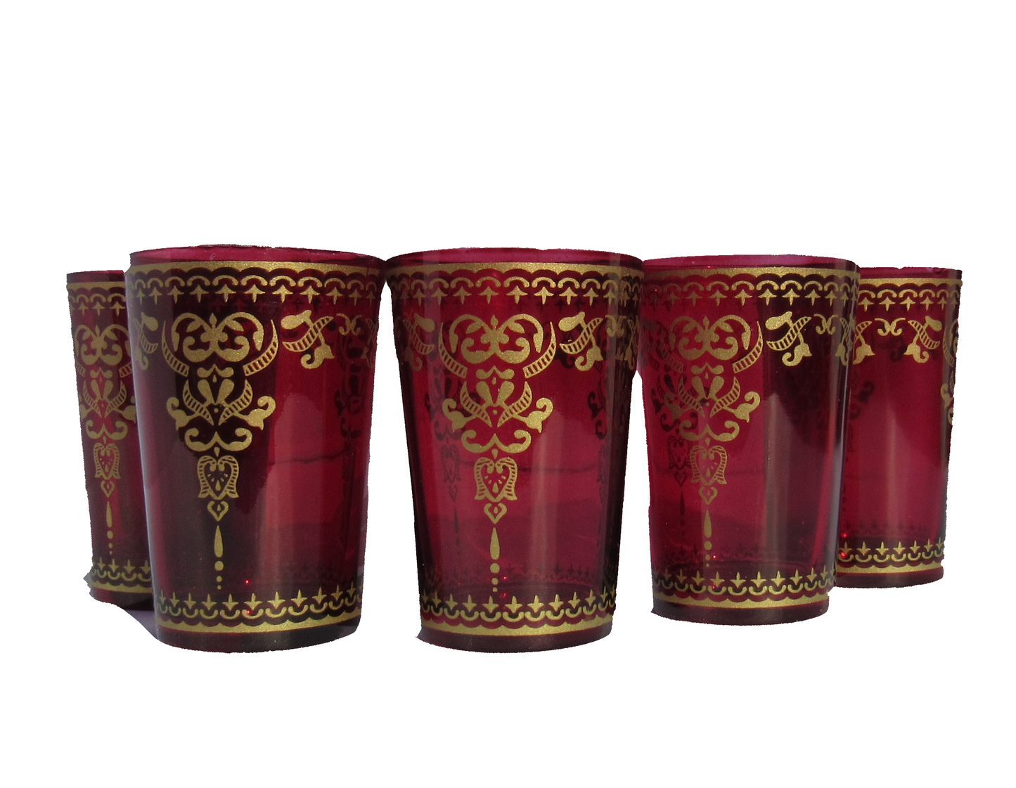 Moroccan Tea Glasses, Moroccan Drinking Glasses – Pack Of 6 – Unique and Stylish – Handmade Traditional Glass Set – For Tea, Coffee, Juice, Water, Etc. - Marrakesh Gardens