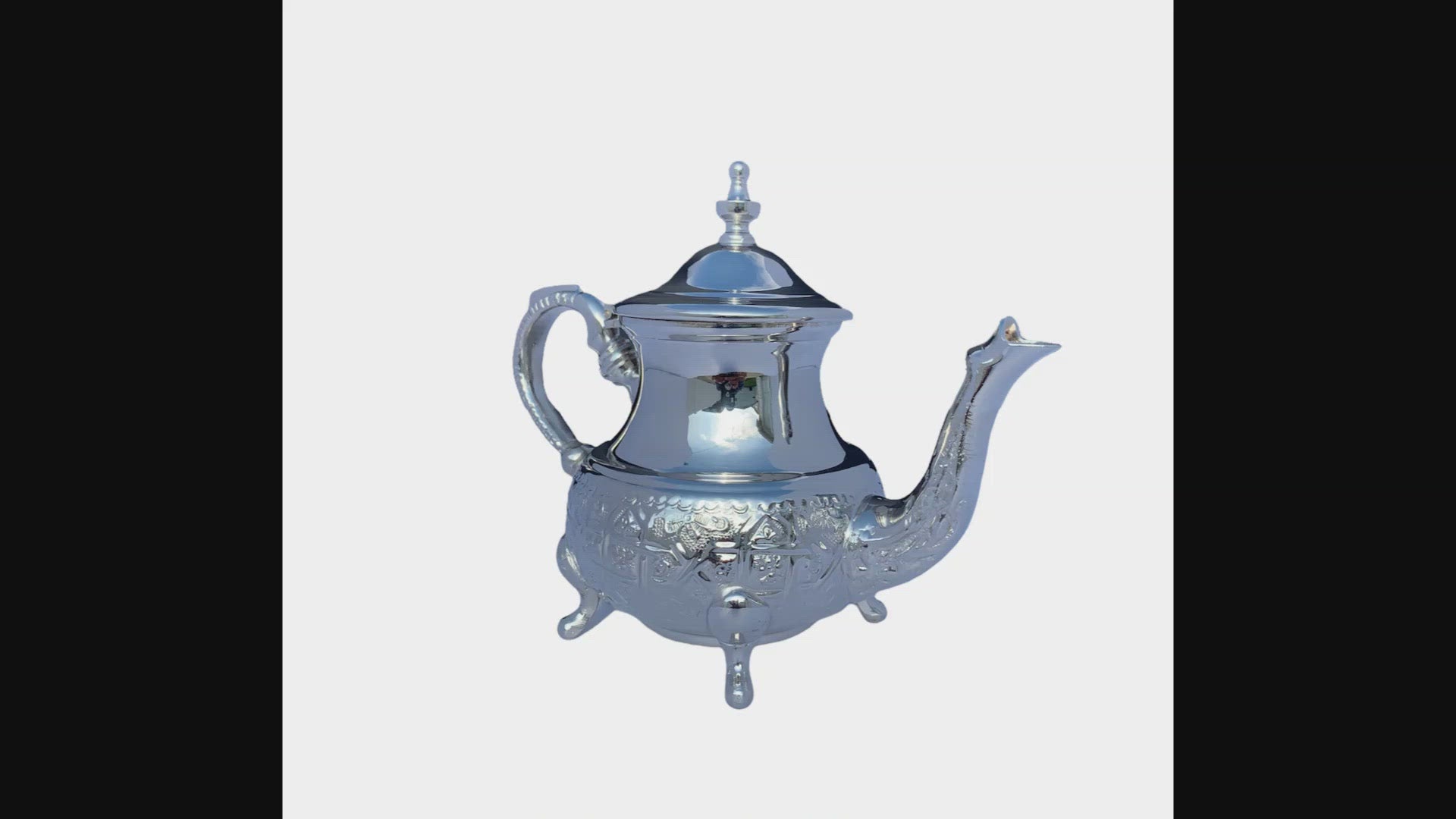 Moroccan outlet Traditional handmade teapot, Moroccan silver teapot, Silver Plated Moroccan Teapot Tea Serving + Gift (Little box of green tea)