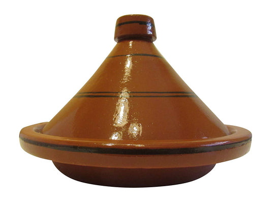 Handmade Authentic Moroccan Ceramic Cooking and Serving Tagine, Large 14" Diameter x 11"H - Marrakesh Gardens