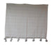 Handcraft Collection Handspun Moroccan Pom Pom Throw Blanket Grey with White Stripes, 100% Berber Wool, Handmade by Skilled Craftspeople, - Marrakesh Gardens