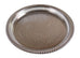 Vintage Styled Handmade Moroccan Silver Plated Engraved Round Tea Tray, 13” Diameter - Marrakesh Gardens