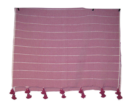 Handcraft Collection Handspun Moroccan Pom Pom Throw Blanket  100% Berber Wool. - Marrakesh Gardens