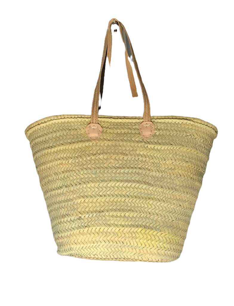 Moroccan Palm Basket Bag Hand Woven Round Straw Bags