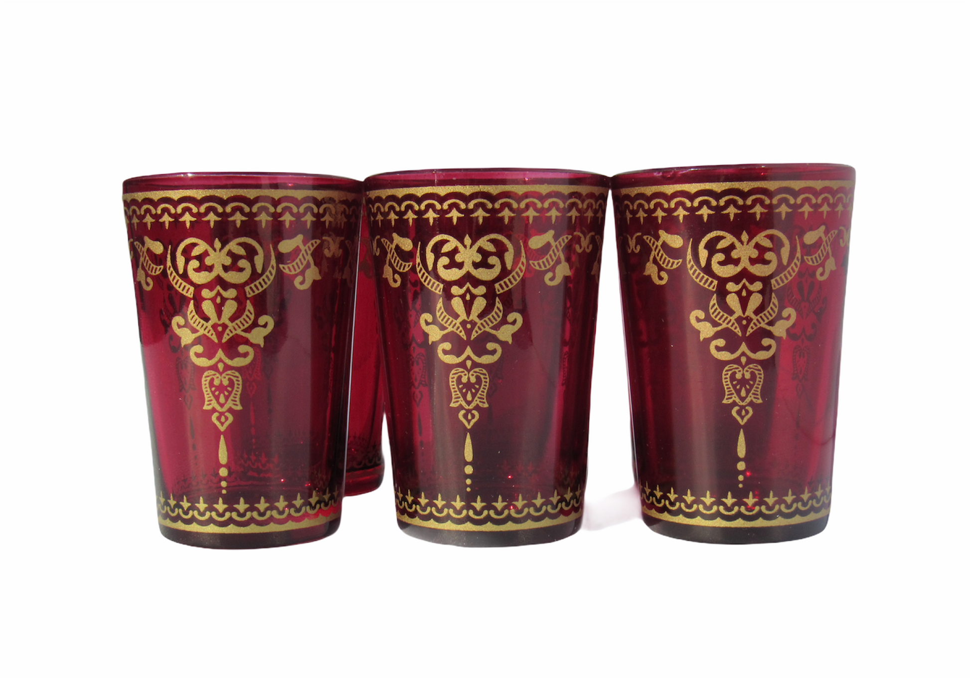 Moroccan Tea Glasses, Moroccan Drinking Glasses – Pack Of 6 – Unique and Stylish – Handmade Traditional Glass Set – For Tea, Coffee, Juice, Water, Etc. - Marrakesh Gardens